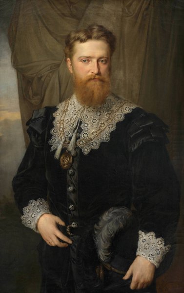 Portrat des jungen Karl Lueger  by Hermann Nigg - Hand-Painted Oil Painting Reproduction