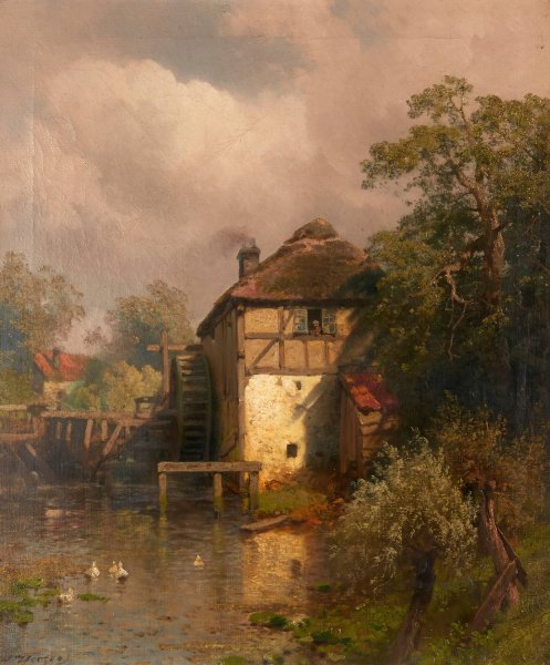 Main Product Photo of The Mill Painting by Hermann Ottomar Herzog