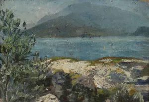 Sommerliches Seeufer Oil painting by Hermann Pleuer