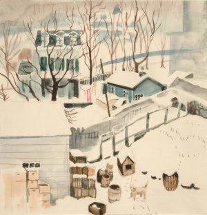 Backyards by Hermann Post Oil Painting