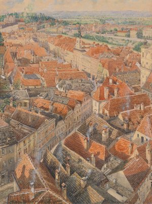 Steyr by Hermann Schmidt Oil Painting