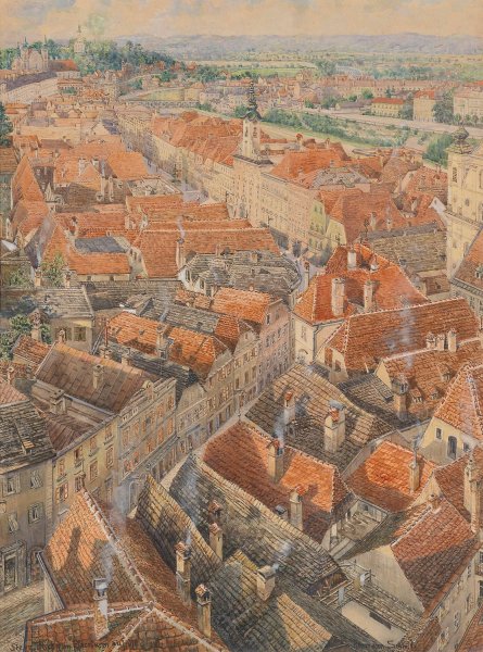 Steyr by Hermann Schmidt - Hand-Painted Oil Painting Reproduction