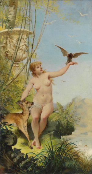 Anmut by Hermann Schneider Oil Painting