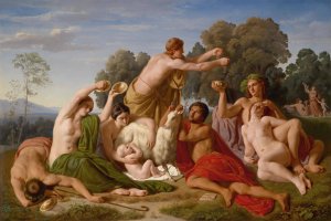 The Education Of Jupiter On Mount Ida In Crete by Hermann Steinfurth Oil Painting