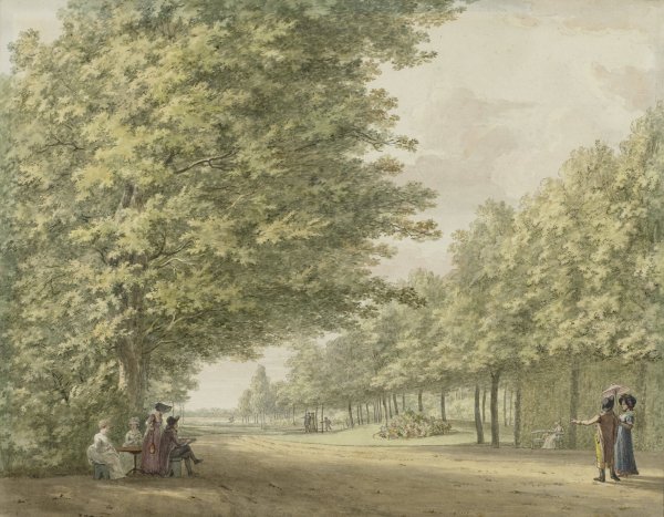 Main Product Photo of Gezicht in de tuinen van de buitenplaats Zandbergen  Painting by Hermanus Numan