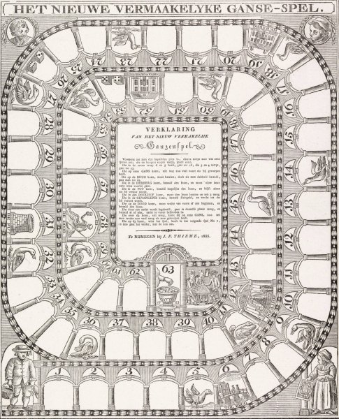 Main Product Photo of Het nieuwe vermaakelyke ganse-spel  Painting by Hermanus Numan