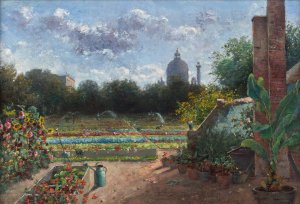 Der Botanische Garten in Wien by Hermine Lang-Laris Oil Painting