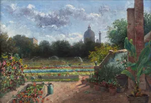 Der Botanische Garten in Wien by Hermine Lang-Laris Oil Painting