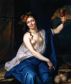 A Bacchante by Heroman Van Der Mijn - Oil Painting Reproduction