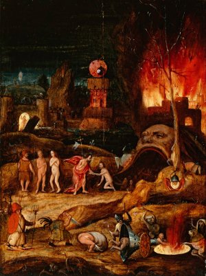 Christ in Limbo by Herri Met De Bles Oil Painting