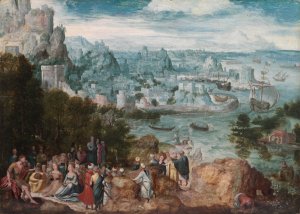 Landscape with Saint John the Baptist by Herri Met De Bles Oil Painting