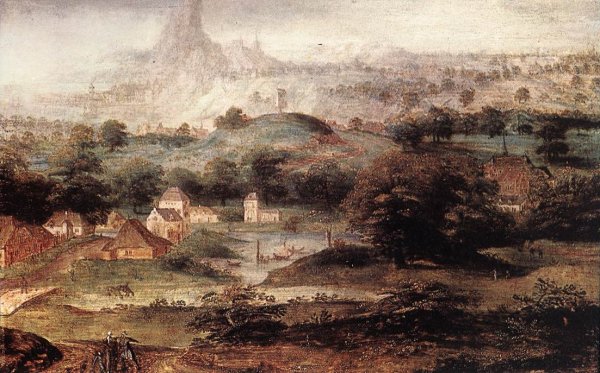 Landscape with the Banishment of Hagar by Herri Met De Bles - Hand-Painted Oil Painting Reproduction