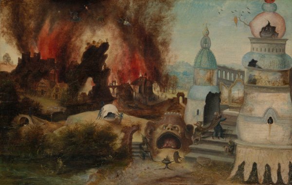 The Temptation of Saint Anthony  by Herri Met De Bles - Hand-Painted Oil Painting Reproduction