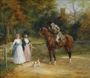 A Charming Encounter by Heywood Hardy Oil Painting