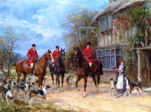 A Halt at the Inn painting by Heywood Hardy