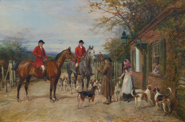 Main Product Photo of After The Hunt Painting by Heywood Hardy