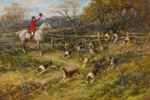 Breaking Cover by Heywood Hardy Oil Painting