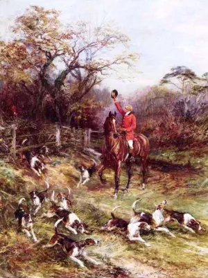 Hounds At Covert painting by Heywood Hardy