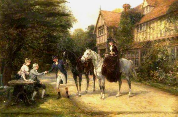 Main Product Photo of Old Friends Painting by Heywood Hardy