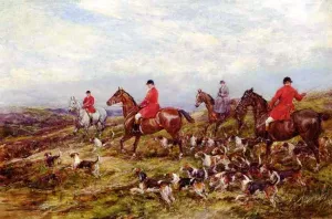 Out Hunting by Heywood Hardy - Oil Painting Reproduction