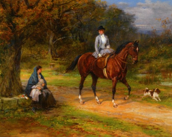 Main Product Photo of Poverty and Priviledge Painting by Heywood Hardy