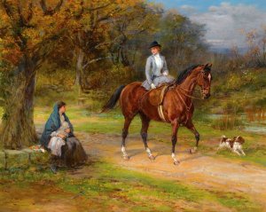 Poverty And Privilege by Heywood Hardy Oil Painting