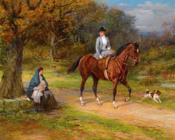 Poverty And Privilege by Heywood Hardy - Hand-Painted Oil Painting Reproduction