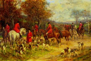 Return From The Hunt by Heywood Hardy Oil Painting