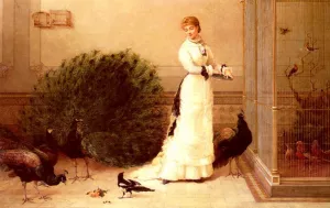 The Aviary by Heywood Hardy Oil Painting