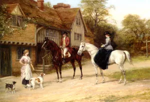 The Gameskeeper's Daughter by Heywood Hardy Oil Painting