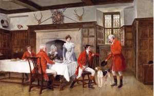 The Huntsman's Story by Heywood Hardy Oil Painting