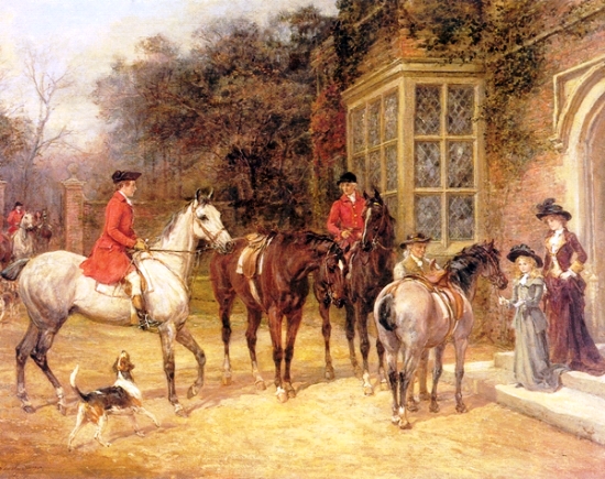 Main Product Photo of The Meet Fox Hunting Painting by Heywood Hardy