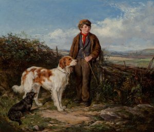 The messenger by Heywood Hardy Oil Painting
