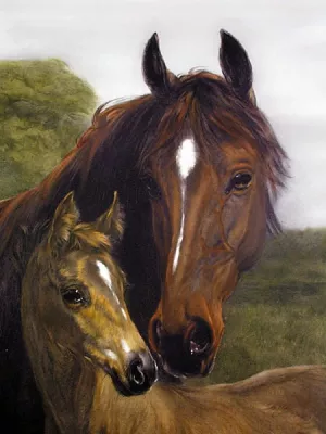 Thoroughbred painting by Heywood Hardy
