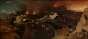 Christ's Descent into Hell by Hieronymous Bosch (Follower) Oil Painting