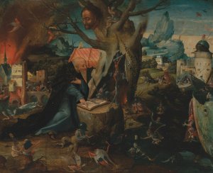 Temptation of Saint Anthony by Hieronymous Bosch (Follower) Oil Painting