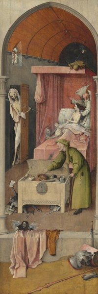 Death and the Miser  by Hieronymus Bosch - Hand-Painted Oil Painting Reproduction