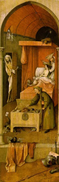 Death and the Miser by Hieronymus Bosch Oil Painting