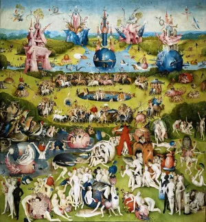 Garden of Earthly Delights, Central Panel of the Triptych by Hieronymus Bosch Oil Painting