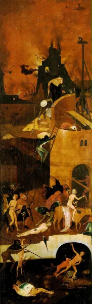 Haywain, Right Wing of the Triptych by Hieronymus Bosch - Oil Painting Reproduction