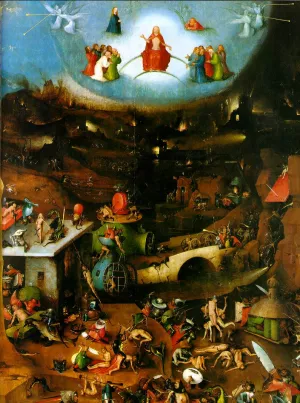 Last Judgement, Central Panel of the Triptych by Hieronymus Bosch - Oil Painting Reproduction