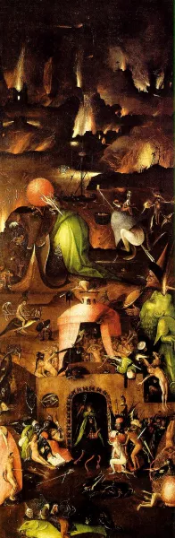 Last Judgement, Right Wing of the Triptych by Hieronymus Bosch Oil Painting
