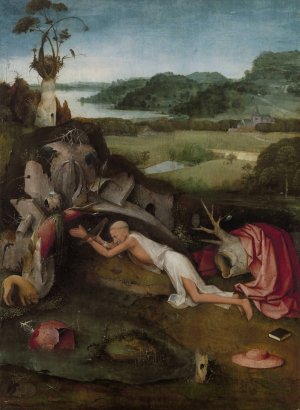 Saint Jerome by Hieronymus Bosch Oil Painting