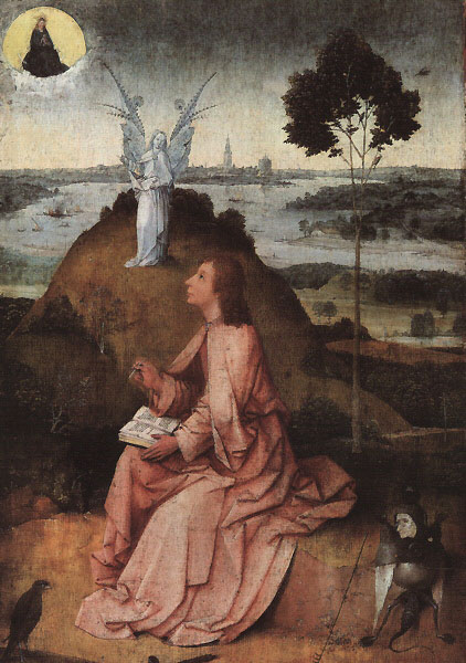 St. John on Patmos by Hieronymus Bosch - Hand-Painted Oil Painting Reproduction