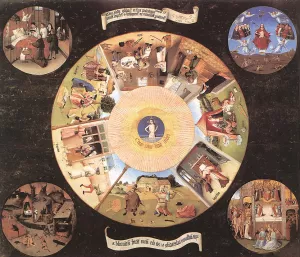 The Seven Deadly Sins by Hieronymus Bosch - Oil Painting Reproduction