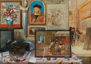 A Painter In His Workshop by Hieronymus Francken II Oil Painting