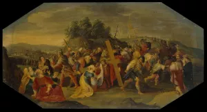 Carrying the Cross by Hieronymus Francken II Oil Painting