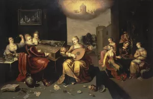 Parable of the Wise and Foolish Virgins by Hieronymus Francken II - Oil Painting Reproduction