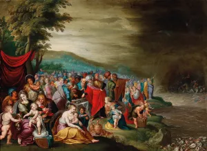 The Israelites after crossing the Red Sea by Hieronymus Francken II Oil Painting