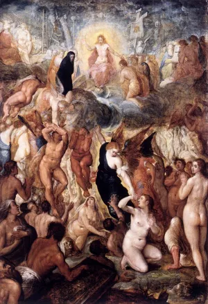 The Last Judgment by Hieronymus Francken II Oil Painting
